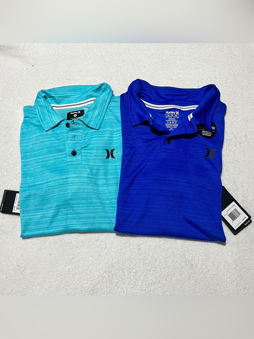 Hurley NWT Boys Polo Teal Blue XL